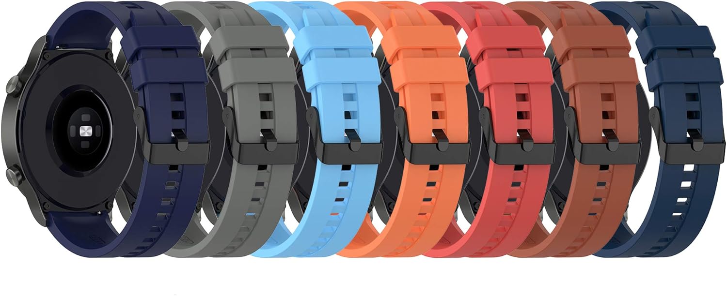 FitTurn Band Compatible with Huawei Watch Watch 4 pro/GT 5 4 3 2 Pro/GT 2e/GT 5 4 46mm/GT2 46mm/GT Active/ Replacement Straps Silicone Bands Bracelet Watch band Accessory Band for Huawei Watch 4pro/3pro/GTR 4