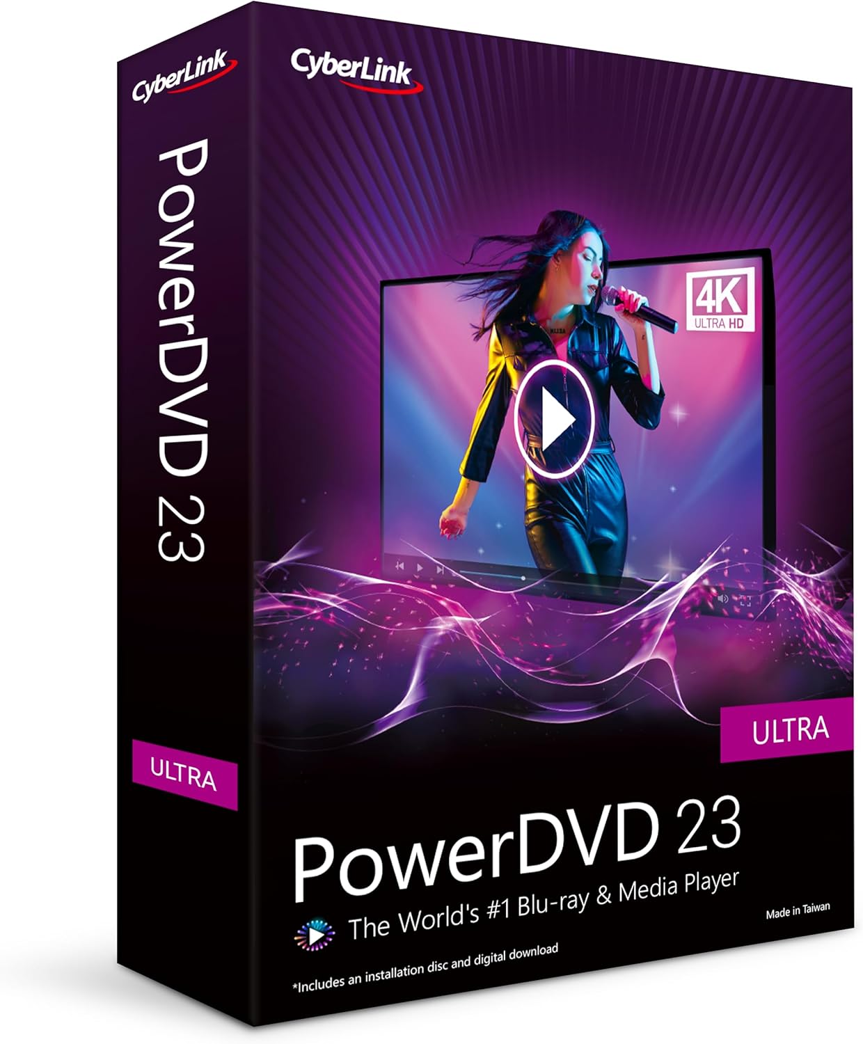 CyberLink PowerDVD 23 Ultra | Award-Winning Blu-ray, DVD, & Media Player Software | Play Virtually Any File Format [Retail Box with Download Card]