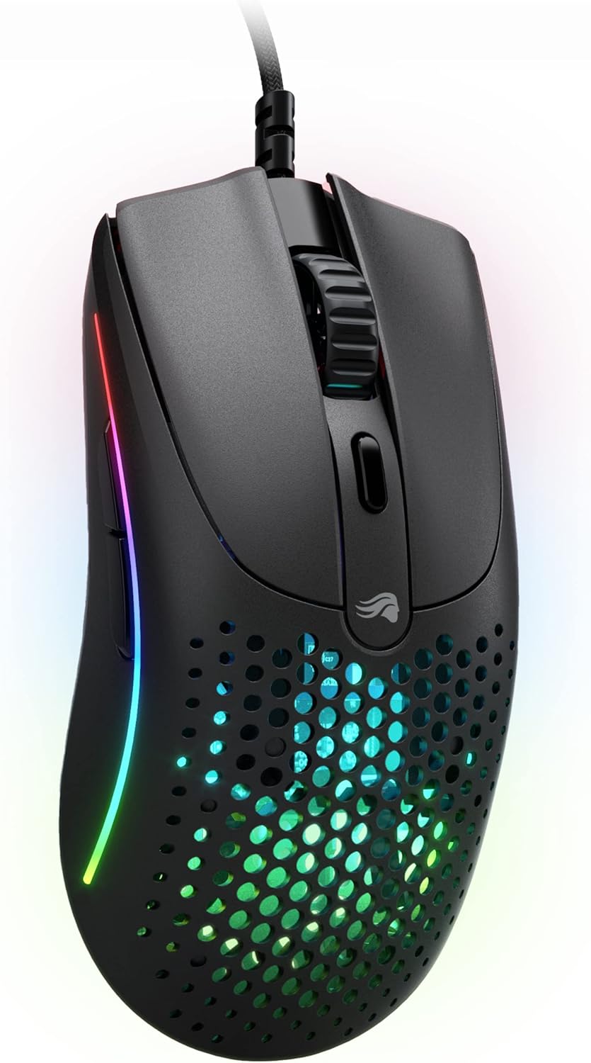 Glorious Gaming Model O 2 Wired Gaming Mouse – 59g Ultralight, FPS, 26,000 DPI, Motion Sync, 80M Click Rated Switches, 6 Programmable Buttons, Ambidextrous, RGB, PTFE Feet – Black