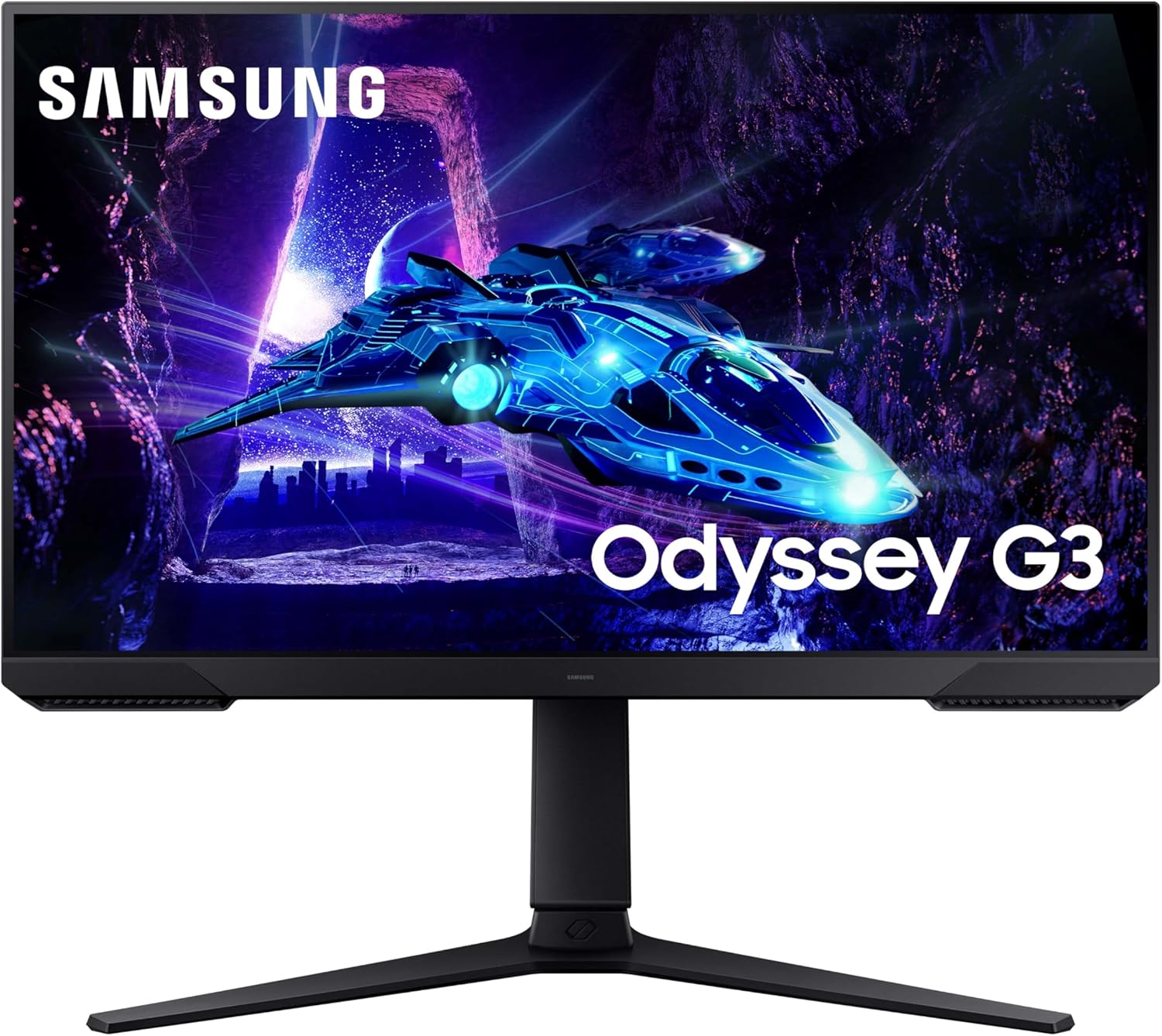 Samsung 24-Inch Odyssey G3 (G30D) Series FHD Gaming Monitor, 1ms, 180Hz, AMD FreeSync, Adjustable Stand, Black Equalizer, Virtual Aim Point, Eye Saver Mode, Flicker-Free, LS24DG302ENXZA