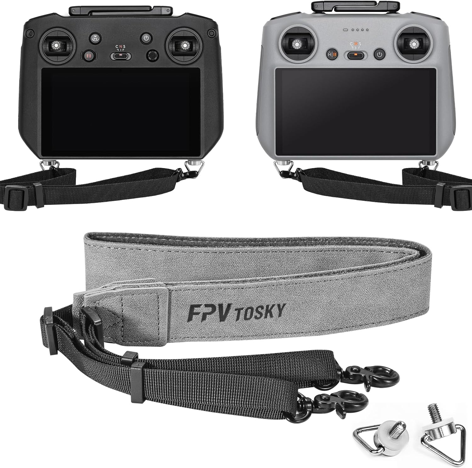 FPVtosky Lanyard for DJI RC & RC 2 & RC Pro Controller, DJI Mini 4 Pro Lanyard RC Neck Strap, Soft Leather Lanyard Compatible with DJI Flip/Mini 3 / Mavic 3 / Air 3S / Remote Controller Accessories