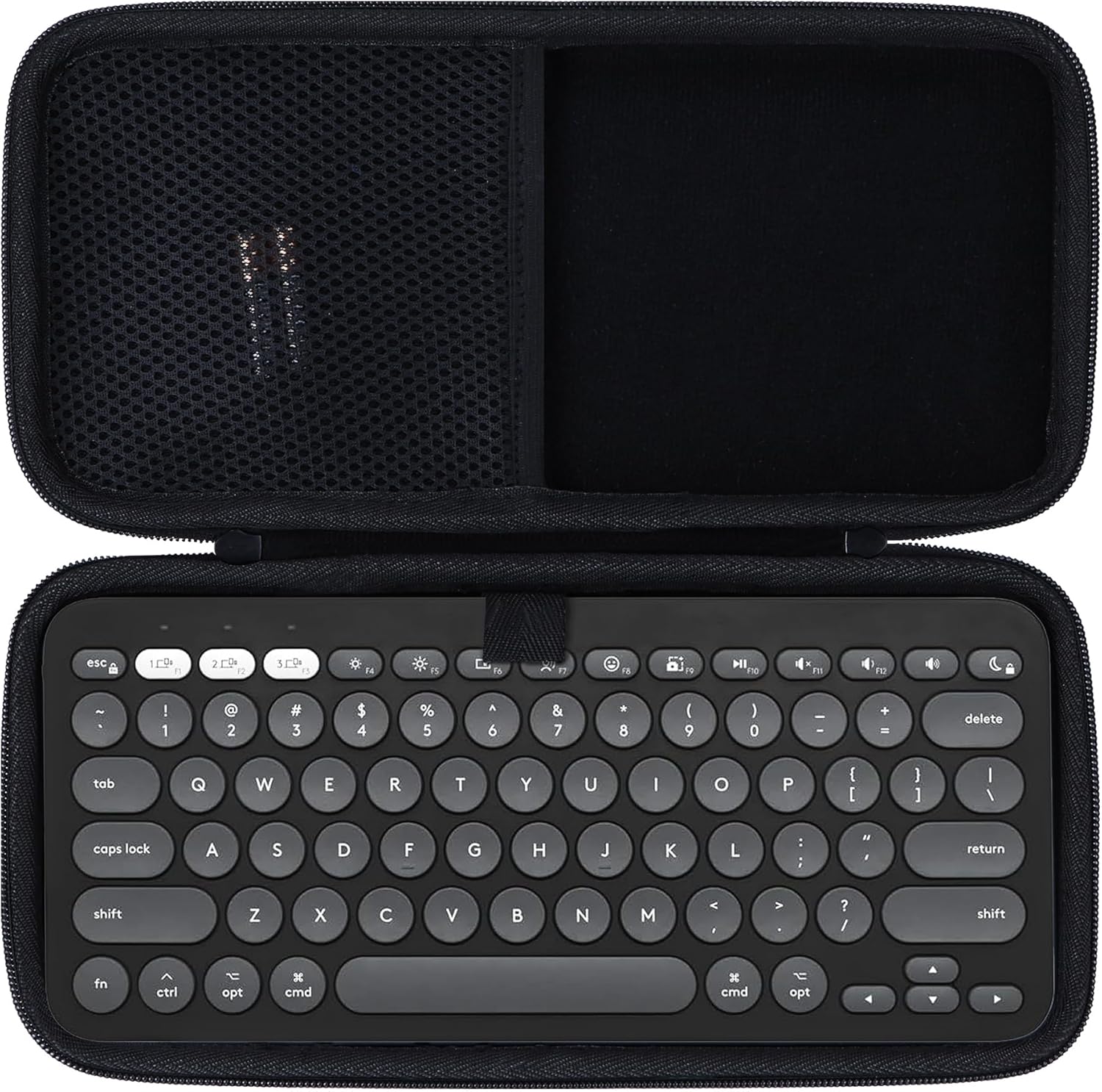 Hard Case Compatible with Logitech Pebble Keys 2 K380s K380 Keyboard (Graphite Case)