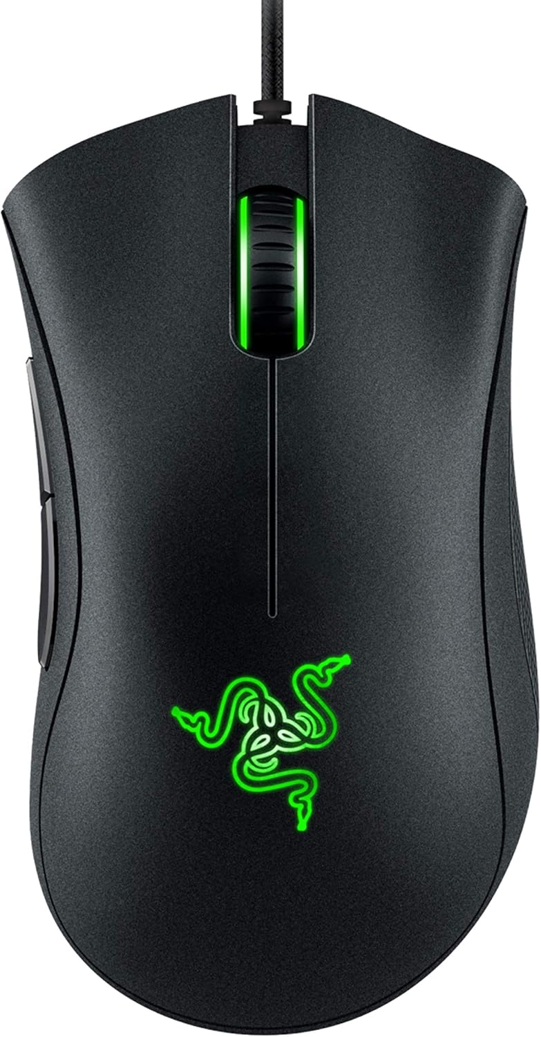 Razer DeathAdder Essential (2021) – Wired Gaming Mouse (Optical Sensor, 6400 DPI, 5 Programmable Buttons, Ergonomic Form Factor) Black