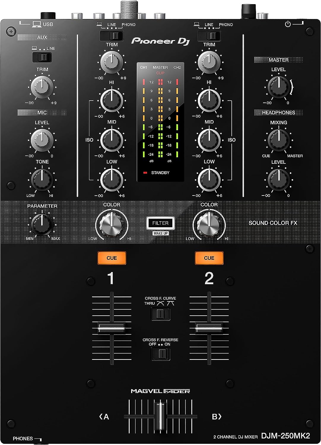 Pioneer DJ DJM-250MK2 2-Channel DJ Mixer