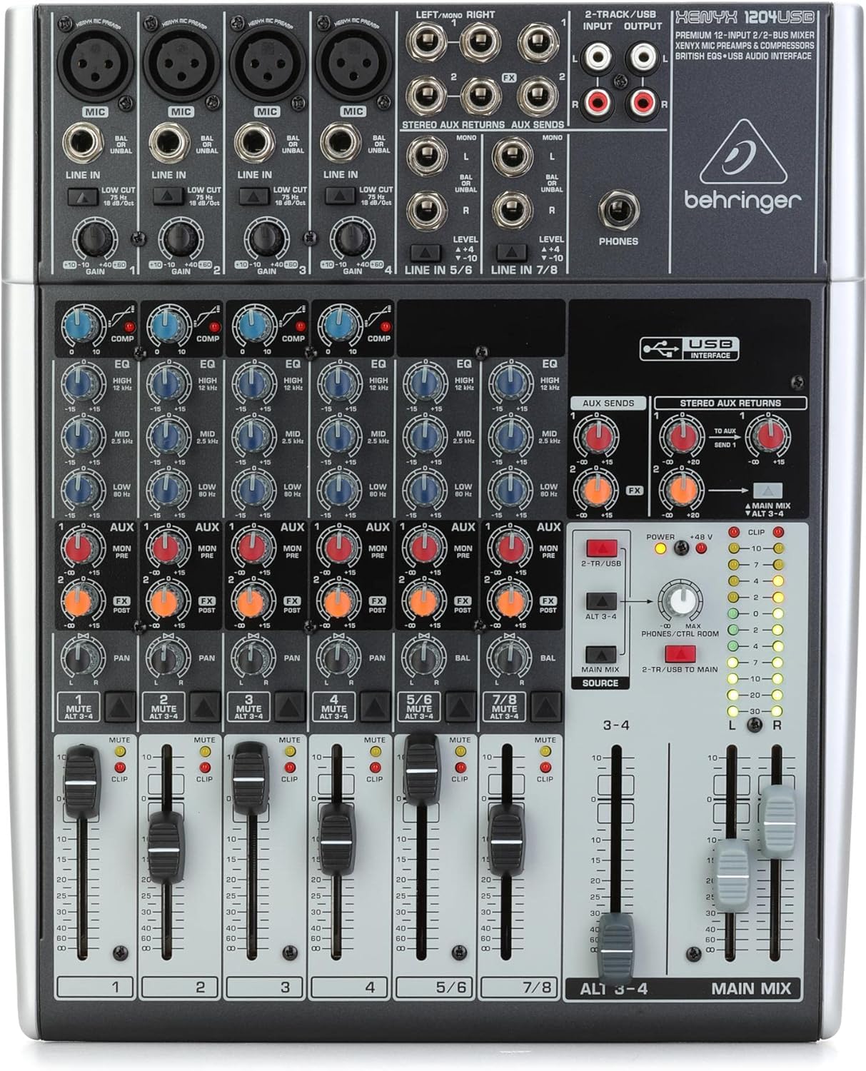 Behringer Xenyx 1204USB Mixer with USB